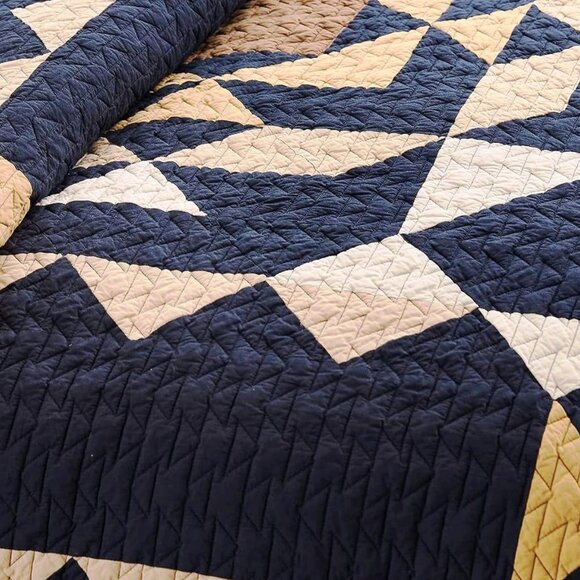 PENDLETON Lace River PIECED Queen QUILT SET ~ Stunning! - Picture 5 of 5